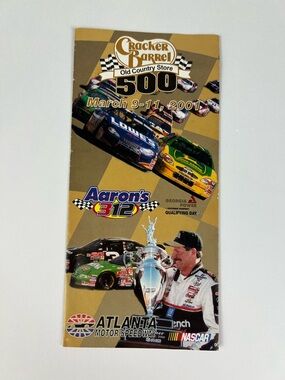 Atlanta 500 Classic 2001 NASCAR Brochure Ticket Order Form Dale Earnhardt